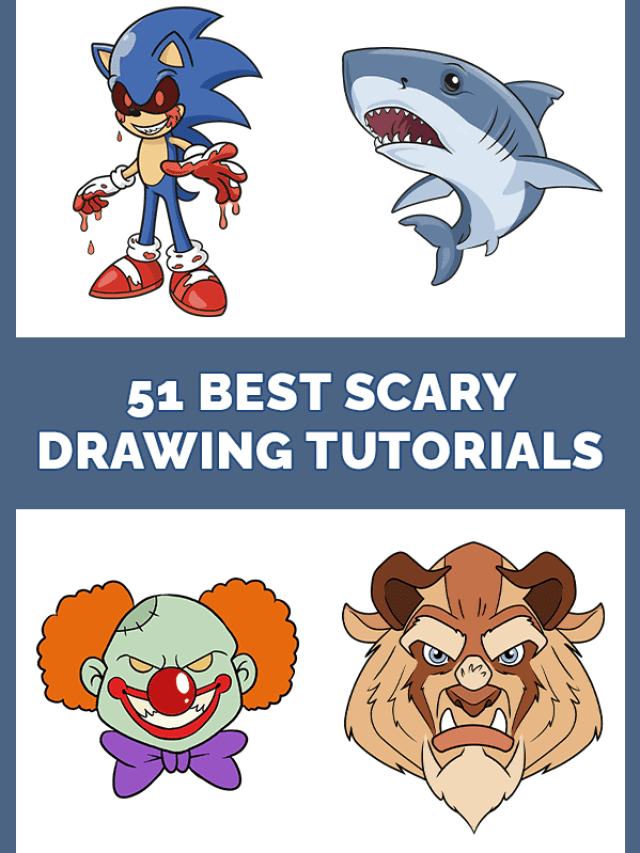 51 Easy Scary Drawing Tutorials: Featured image