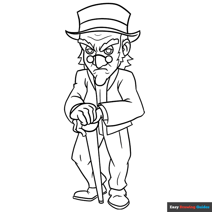 Free printable ebenezer from a christmas carol coloring page