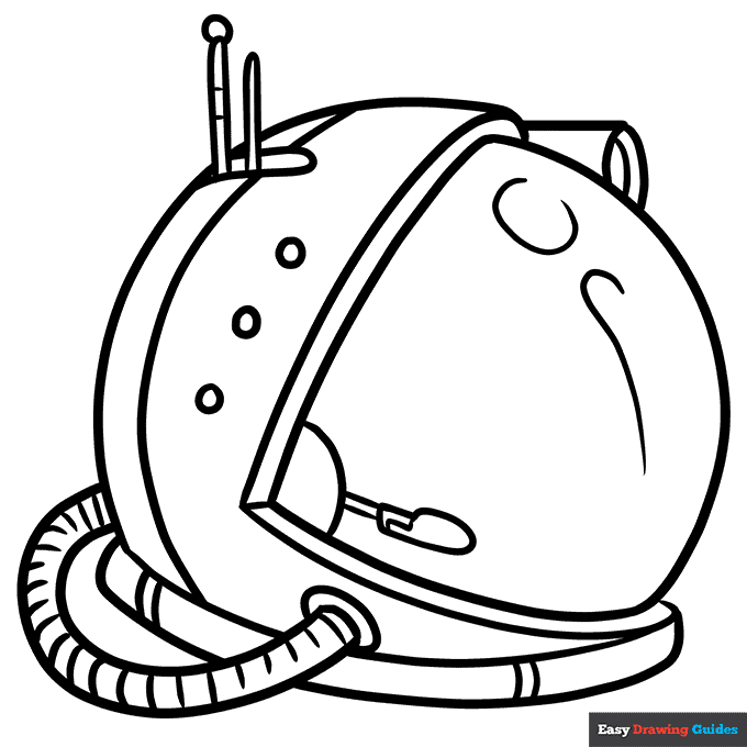 astronaut helmet coloring pages