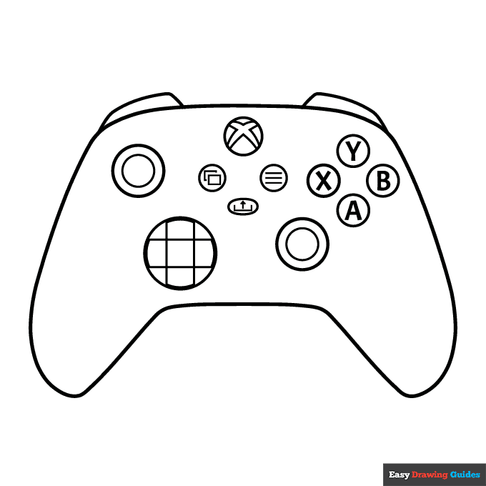 Xbox Controller Coloring Page Easy Drawing Guides | The Best Porn Website