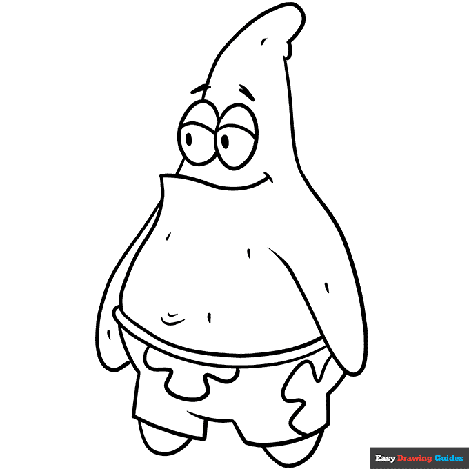 Patrick Star from Spongebob Squarepants Coloring Page