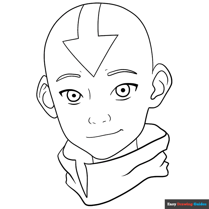 avatar the last airbender coloring page in black and white