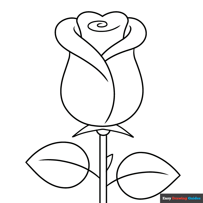 pictures of roses to color and print