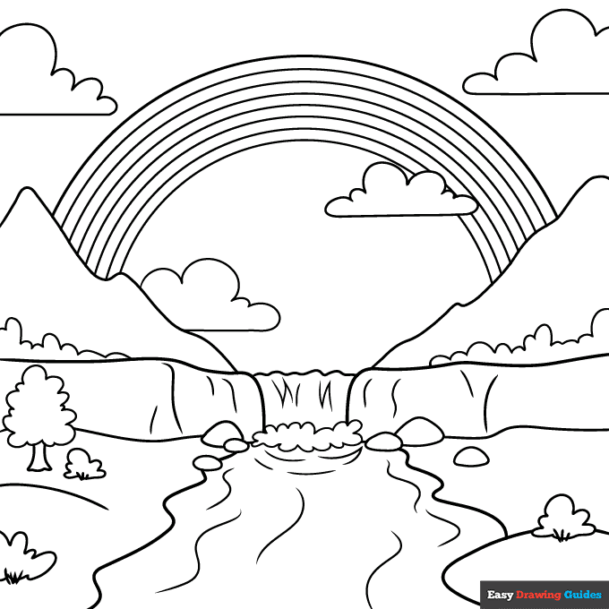 landscape coloring pages