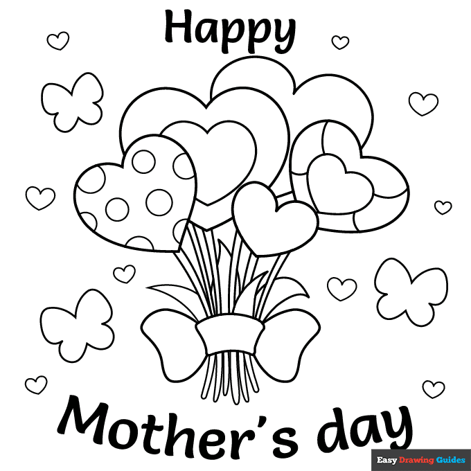 Free Printable Mother S Day Coloring Pages For Kids   1445 Easy Mothers Day Card Coloring Page 