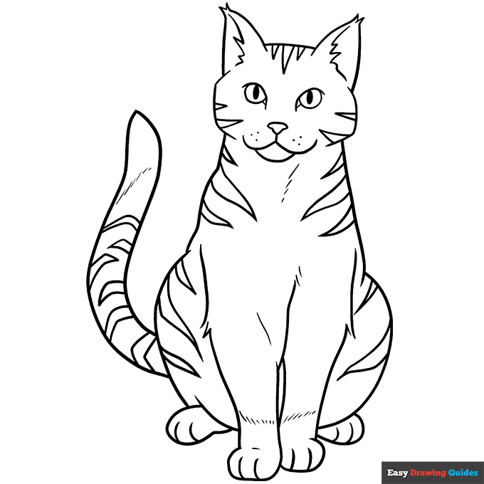 tabby cat coloring pages