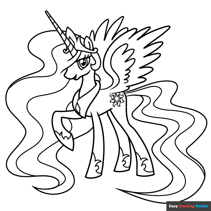 coloring pages of my little pony princess