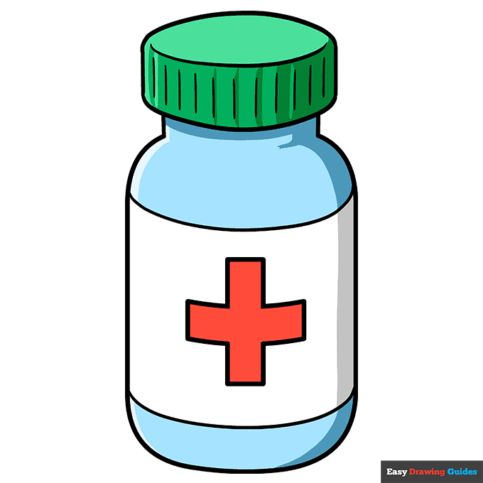 How to Draw a Medicine Bottle Really Easy Drawing Tutorial