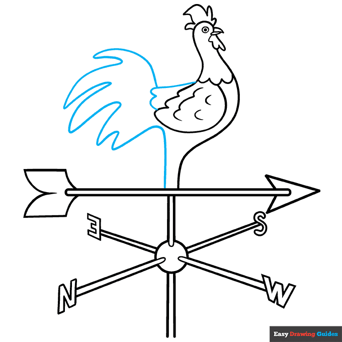 EZ Vane Heavy Duty Steel Rooster Weathervane – Coppervein Finish, Traditional Style