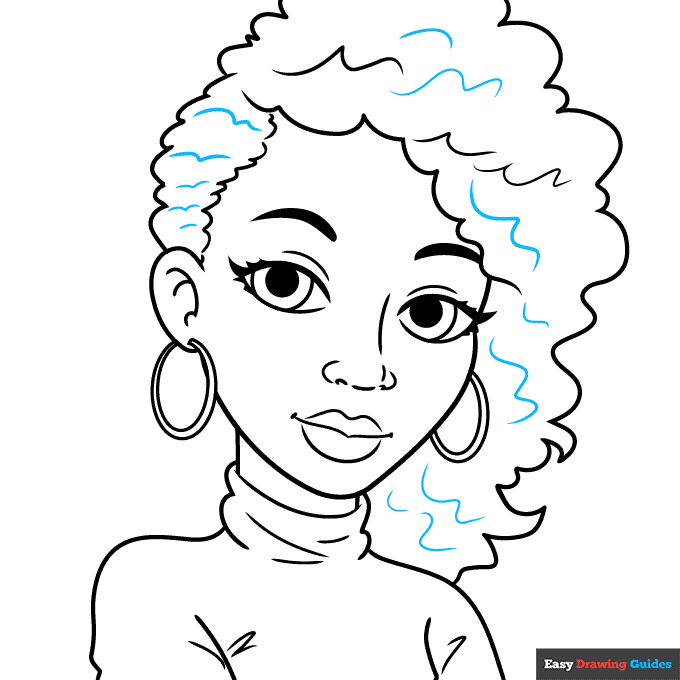 Black Afro African American girl woman lady vector portrait head face  silhouette with natural waves hair puff hairstyle drawing  illustration.Laser plotter cutting.Logo for beauty salon.T shirt print-  Stock Vector | Adobe Stock