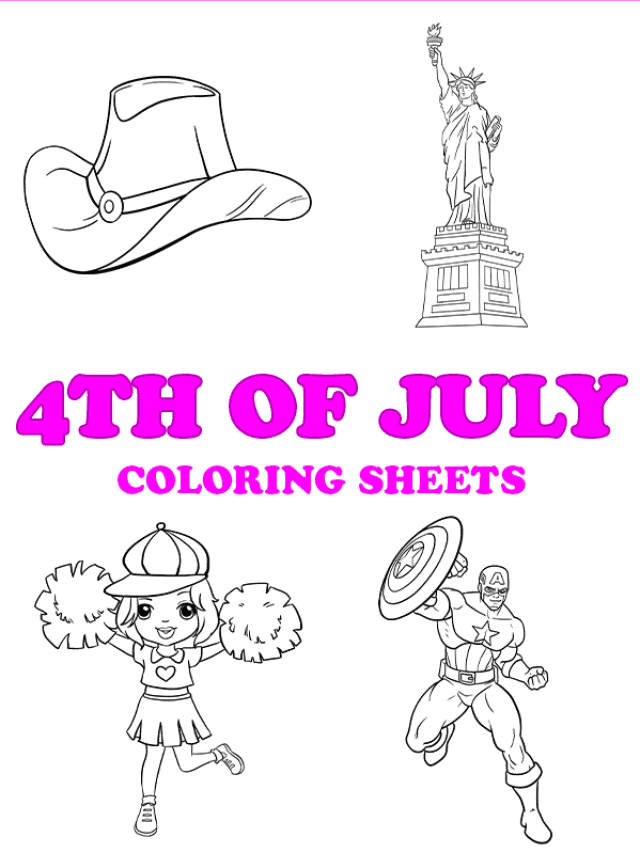 Free printable 4th of july coloring pages - pinterest image