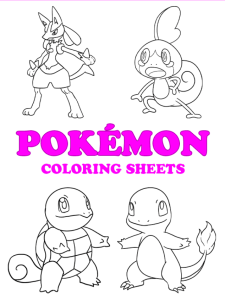 Free printable Pokémon coloring pages - pinterest image