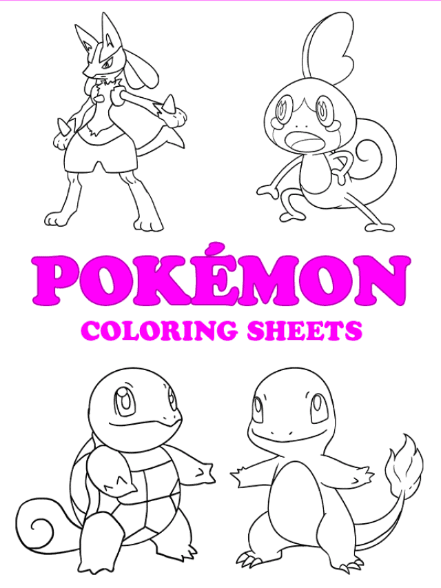 Free printable Pokémon coloring pages - pinterest image