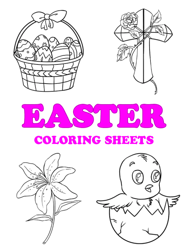 Free printable Easter coloring pages - pinterest image