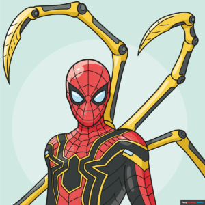 How to Draw Iron Spider from Avengers Featured Image