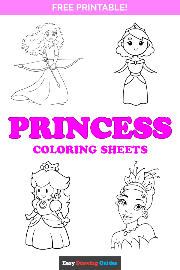 Princess Coloring Pages {FREE download!} • In the Bag Kids' Crafts