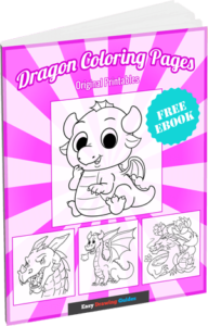 Free dragon Coloring Pages for Kids - free ebook 3D cover image