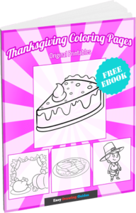 Free thanksgiving Coloring Pages for Kids - free ebook 3D cover image