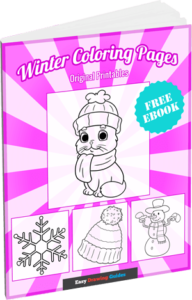 Free winter Coloring Pages for Kids - free ebook 3D cover image
