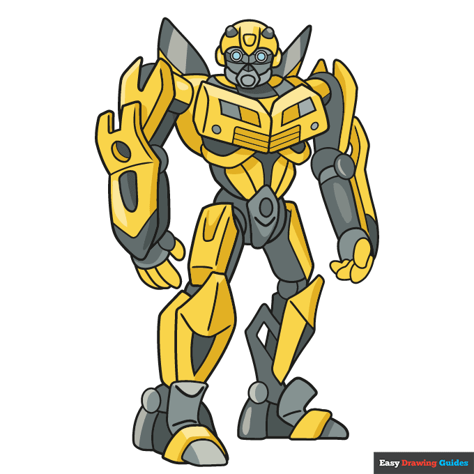 How to Draw Bumblebee from Transformers - Really Easy Drawing Tutorial