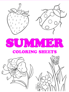 Free printable summer coloring pages - pinterest image