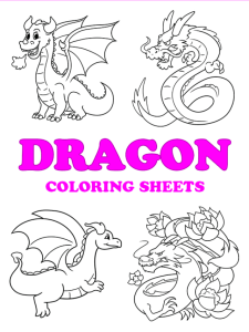 Free printable dragon coloring pages - pinterest image