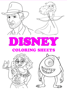 Free printable disney coloring pages - pinterest image