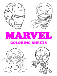Free printable marvel coloring pages - pinterest image