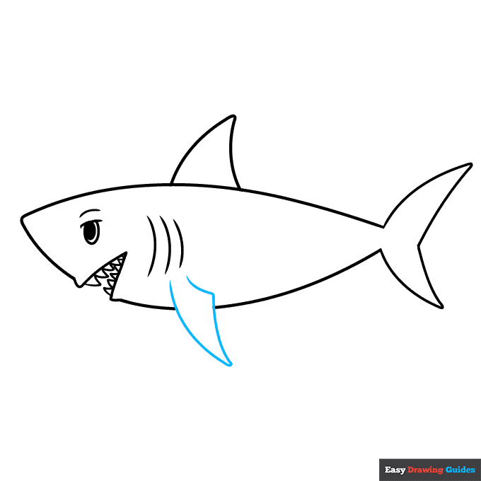 How To Draw An Easy Shark For Kids Really Easy Drawing Tutorial