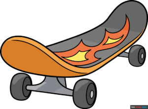 How to Draw a Cartoon Skateboard Featured Image