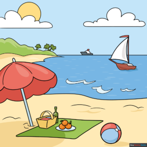 How to Draw a Summer Scenery Featured Image