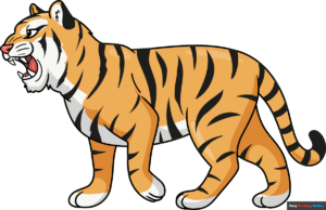 How to Draw a Tiger Roaring Featured Image