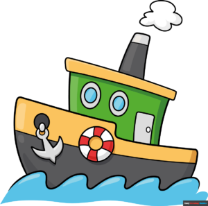 How to Draw an Easy Cartoon Boat Featured Image