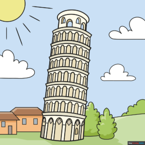 How to Draw the Leaning Tower of Pisa Featured Image