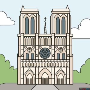 How to Draw the Notre Dame Cathedral Featured Image