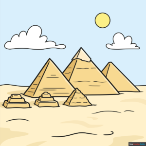 How to Draw the Pyramids of Giza Featured Image