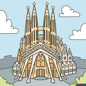 How to Draw the Sagrada Familia Church Featured Image