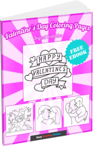 Free valentines day Coloring Pages for Kids - free ebook 3D cover image