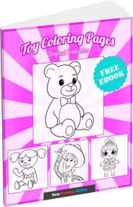 Free toy Coloring Pages for Kids - free ebook 3D cover image