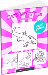 Free reptile Coloring Pages for Kids - free ebook 3D cover image