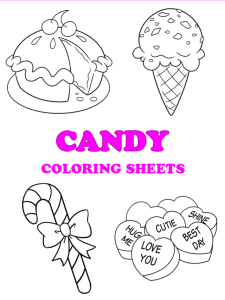 Free printable candy coloring pages - pinterest image