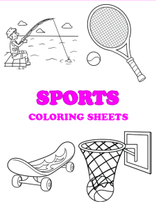 Free printable sports coloring pages - pinterest image