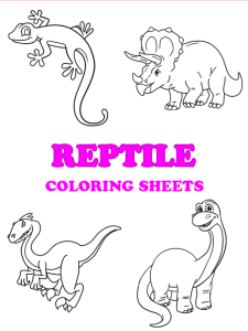 Free printable reptile coloring pages - pinterest image
