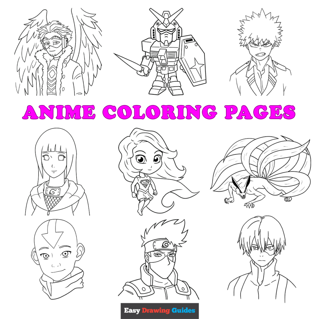 54 Anime Coloring Pages (Free PDF Printables)