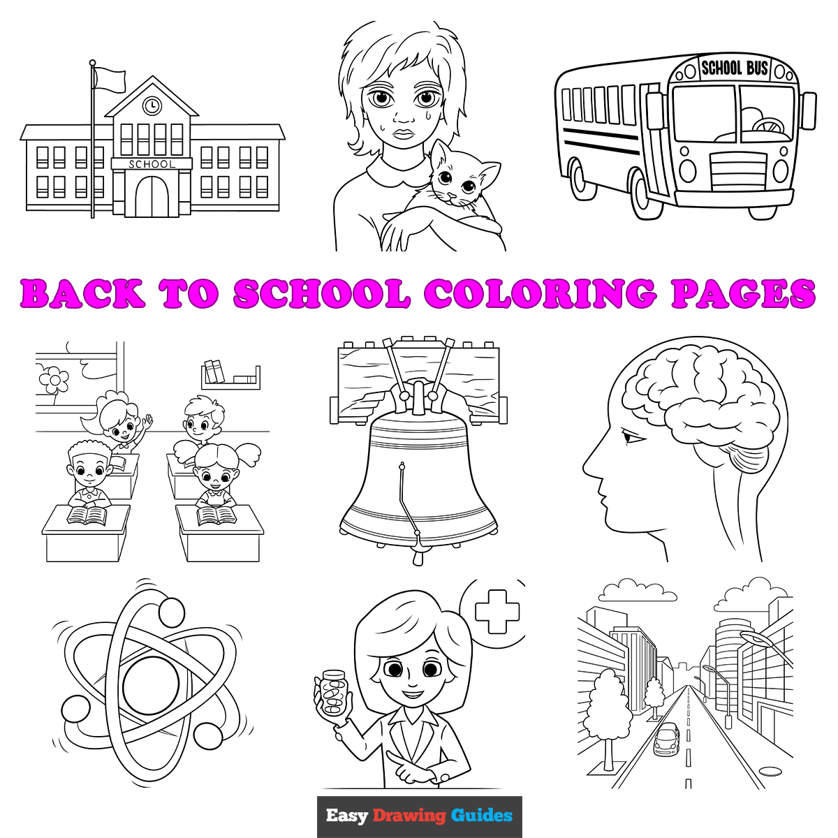 Back to school coloring sheets - featured image
