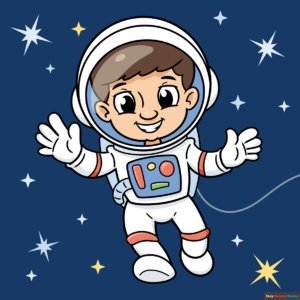 How to Draw a Cartoon Astronaut Featured Image