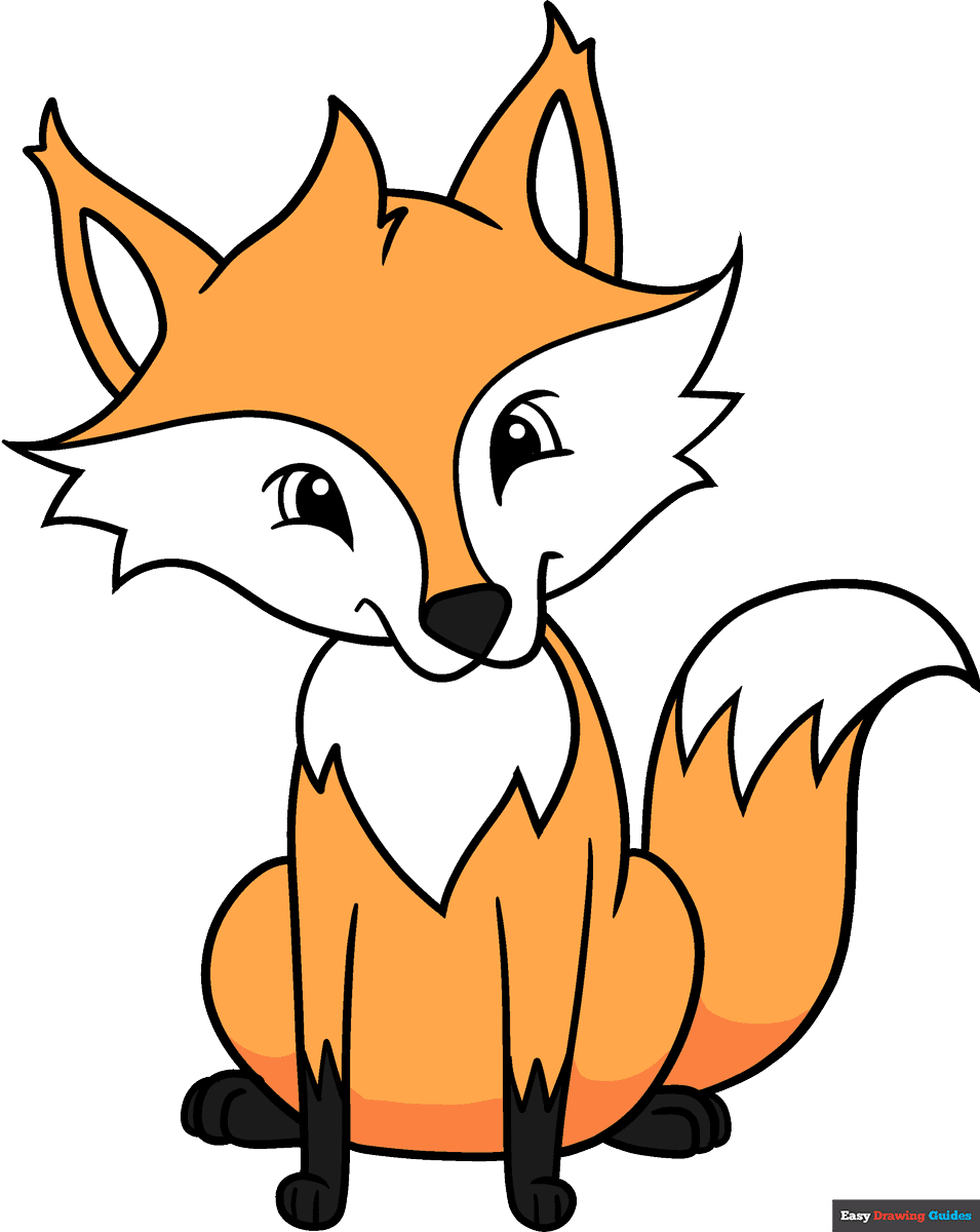 12 Easy Foxes Drawing Tutorials For Kids