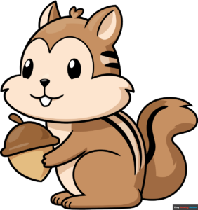 How to Draw an Easy Cartoon Chipmunk Featured Image