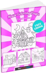 Free house Coloring Pages for Kids - free ebook 3D cover image
