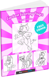 Free cartoon Coloring Pages for Kids - free ebook 3D cover image